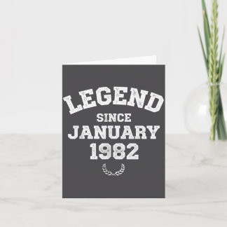 Legend Since 1982 For Men Women Birthday Outfit Me Card