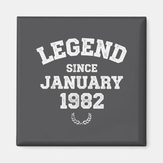 Legend Since 1982 For Men Women Birthday Outfit Me Magnet