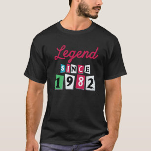 Legend Since 1982 T S Vintage Retro 40Th Birthday T-Shirt