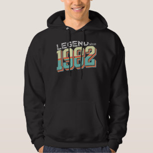 Legend Since 1982 Vintage 1982 40th Birthday Hoodie