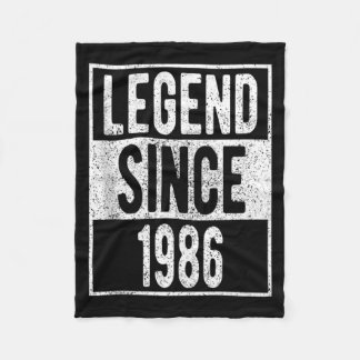 Legend Since 1986 Shirt 36 Year Old Gifts 36th Fleece Blanket
