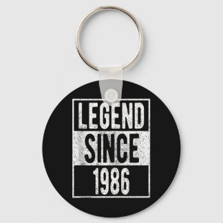 Legend Since 1986 Shirt 36 Year Old Gifts 36th Key Ring