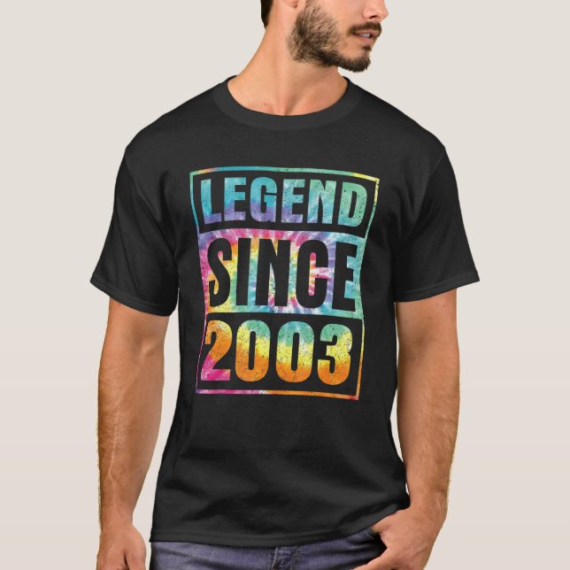 Legend Since 2003 19 Years Old 19th Birthday Tie D T-Shirt (Front)