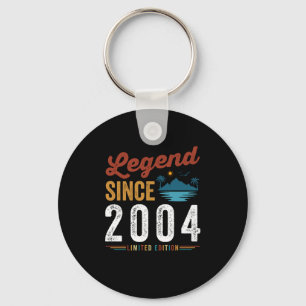 Legend Since 2004 Birthday Retro Vintage Key Ring
