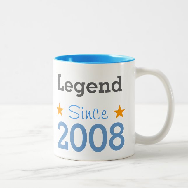 Legend Since 2008 Two-Tone Coffee Mug (Right)