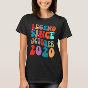 Legend Since 2020 October Vintage Birthday Retro V T-Shirt