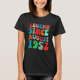 Legend Since August 1952 Vintage Birthday Retro Vi T-Shirt