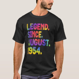 Legend Since August 1954 69 Years Old Tie Dye 69th T-Shirt