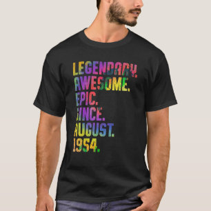 Legend Since August 1954 Tie Dye 69 Years Old 69th T-Shirt