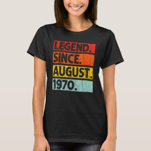 Legend Since August 1970 Vintage 1970 Men Women Bi T-Shirt