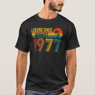 Legend Since August 1977 Men Women Birthday 1977 V T-Shirt