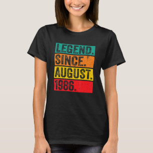 Legend Since August 1986 36th Birthday Retro 36 Ye T-Shirt