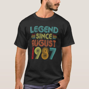 Legend Since August 1987 Vintage 35 Years Old 35th T-Shirt