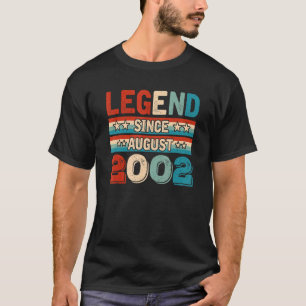 Legend Since August 2002 Retro 20 Years Old 20th B T-Shirt