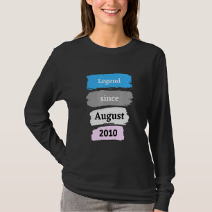 Legend Since August 2010 12th Birthday T-Shirt