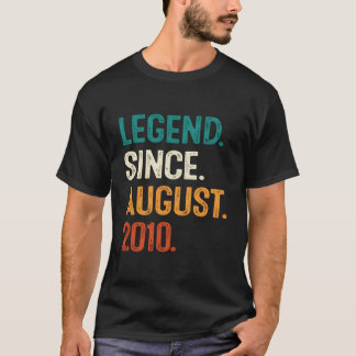 Legend Since August 2010 13Th For T-Shirt