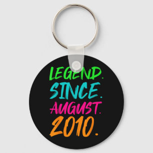 Legend Since August 2010 Boys Girls Bday Gifts Key Ring