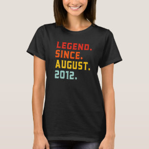 Legend Since August 2012 10 Years Old Vintage 10th T-Shirt