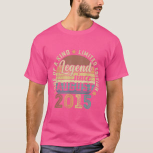 Legend Since August 2015 7th Birthday Gift 7 Years T-Shirt
