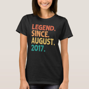 Legend Since August 2017 5 Years Old 5th Birthday  T-Shirt