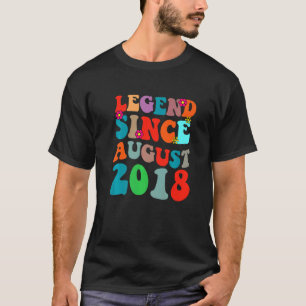 Legend Since August 2018 Vintage Birthday Retro Vi T-Shirt