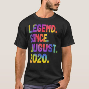 Legend Since August 2020 3 Years Old Tie Dye 3rd B T-Shirt