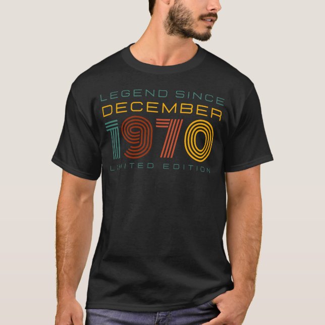 Legend Since December 1970, Limited Edition Men's  T-Shirt (Front)