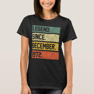 Legend Since December 1972 50 Years Old 50th Birth T-Shirt