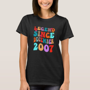 Legend Since December 2007 Vintage Birthday Retro T-Shirt