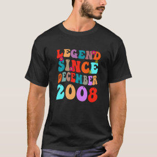 Legend Since December 2008 Vintage Birthday Retro  T-Shirt