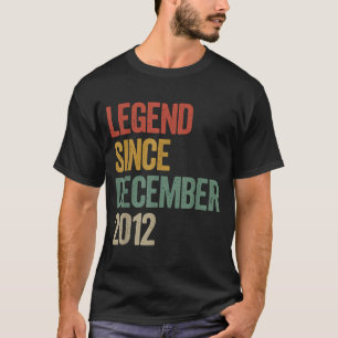 Legend Since December 2012 13th Birthday Retro Vin T-Shirt