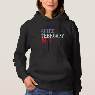 Legend Since February 1977 For Men Women February Hoodie