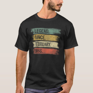 Legend Since February 1986 35 Year Old 35Th Birthd T-Shirt