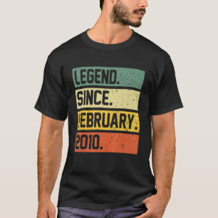 Legend Since February 2010 13th Birthday Gift 13 Y T-Shirt