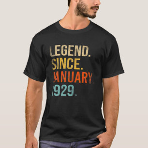 Legend Since January 1929 93Th Birthday 93 Year Ol T-Shirt