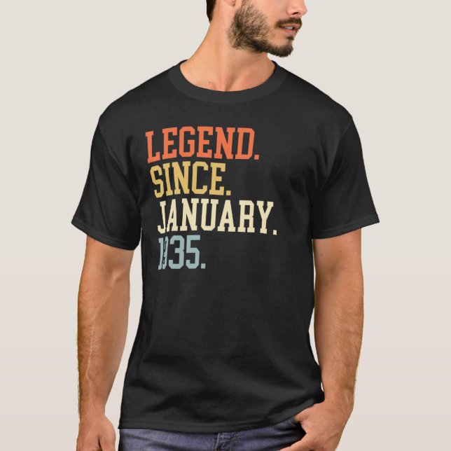 Legend Since January 1935 For Men Women January 19 T-Shirt (Front)