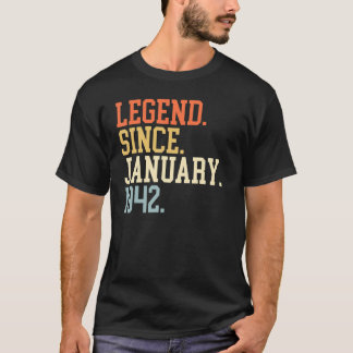 Legend Since January 1942 For Men Women January 19 T-Shirt