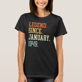 Legend Since January 1949 For Men Women January 19 T-Shirt