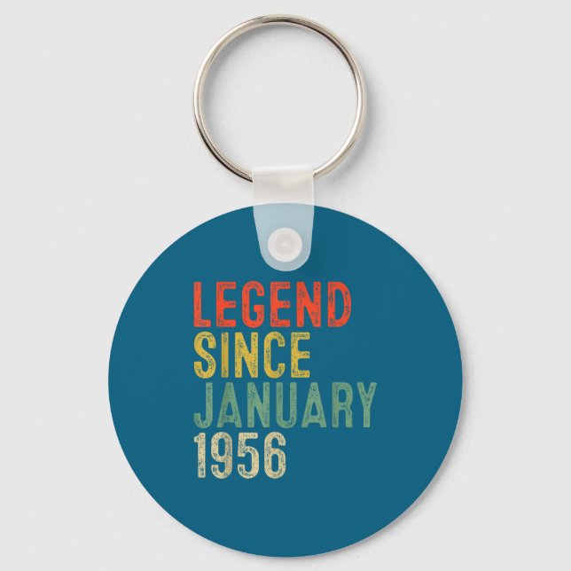Legend Since January 1956 70th Birthday 70 Year Ol Key Ring (Front)