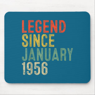 Legend Since January 1956 70th Birthday 70 Year Ol Mouse Mat