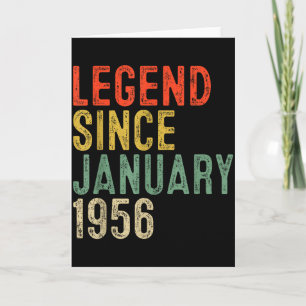 Legend Since January 1956 70th Birthday Gifts 70 Y Card