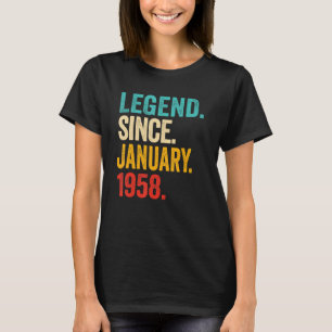 Legend Since January 1958 65 Years Old 65th Birthd T-Shirt