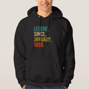 Legend Since January 1969 54 Years Old 54th Birth Hoodie