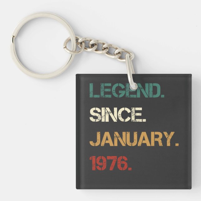 Legend Since JANUARY 1976 Key Ring (Front)
