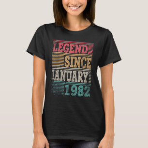 Legend Since January 1982 Happy Birthday 41 Years T-Shirt