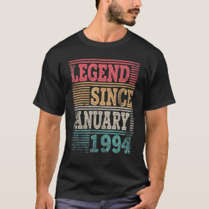 Legend Since January 1994 Happy Birthday 29 Years  T-Shirt