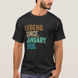 Legend Since January 2005 18 Years Old  18th Birth T-Shirt