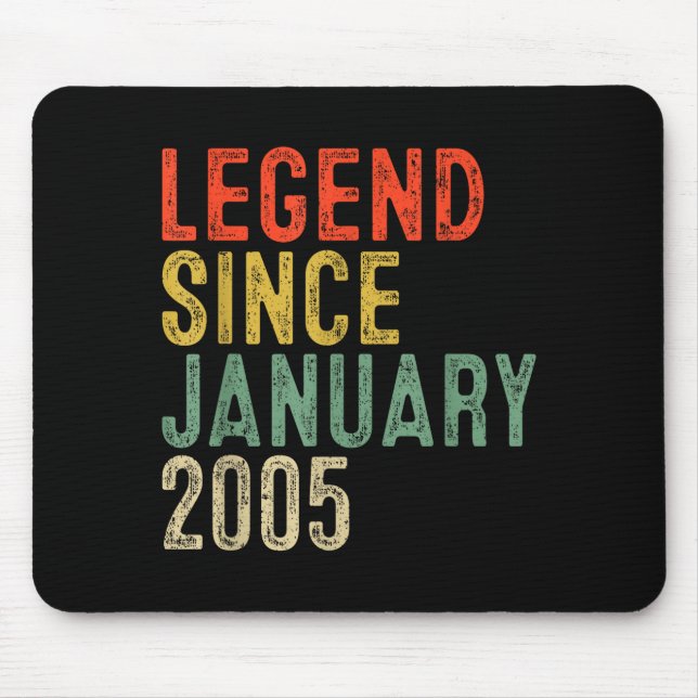 Legend Since January 2005 21st Birthday Gifts 21 Y Mouse Mat (Front)