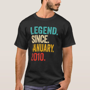 Legend Since January 2010 13 Years Old 13th Birthd T-Shirt