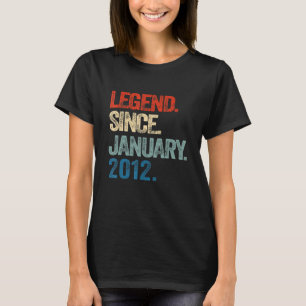 Legend Since January 2012 11 Year Old 11th Birthda T-Shirt